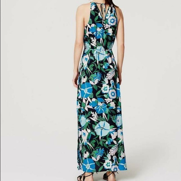 LOFT Floral Halter Maxi Dress - Picture 2 of 2